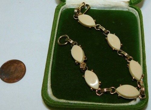 Bracelet vintage écru blanc - bracelet,