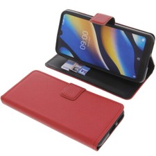 Housse De Protection Style Livre Pour Wiko View 3 Lite Sac À Téléphone Rouge