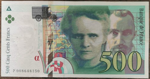 Billet 500 francs pierre et - billet,