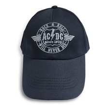 Casquette de baseball réglable noire AC/DC pour hommes avec logo de groupe ro...