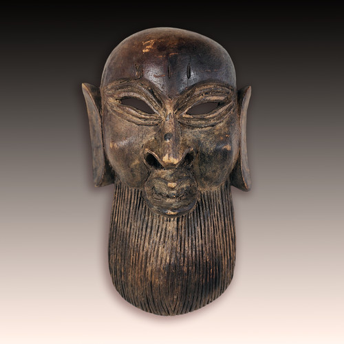 Masque africain bois sculpté - masque,