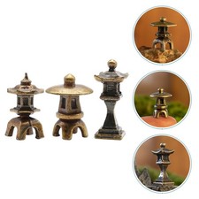  3 Pcs Figurine De Pagode