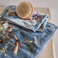 Set 1+1 serviette et invité PIP STUDIO Secret Garden Blue