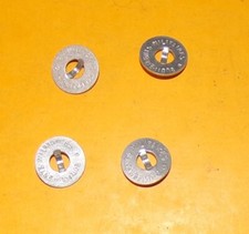 LOT DE 4 BOUTONS EN ALUMINIUM