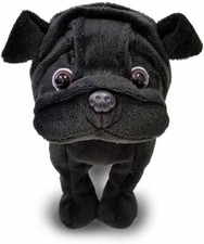 Poupée en peluche carlin noir