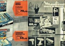 Publicité Advertising 089  1963  Moulinex (2p)   robot- Marie combiné marinette