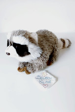 Peluche/Doudou Raton Laveur Marron Chiné Blanc Noir 45*16cm  WWF Anna Club Plush