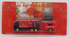GRELL HO 1/87 CAMION +REMORQUE TRAILER TRUCK MB ATEGO 2628 BIERE ROTHER BRÄU BOX