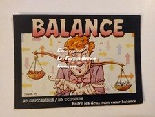 BALANCE ASTROLOGIE dessin SOLE ASTRORIRE  carte postale postcard 