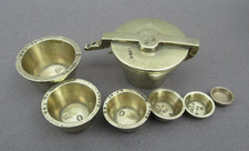 Poids en bronze à godets Charlemagne ou Nuremberg , demi-livre , XIXème siècle