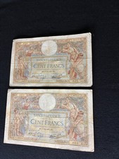 Lot de 2 billets de 100 Francs Luc Olivier Merson  1937