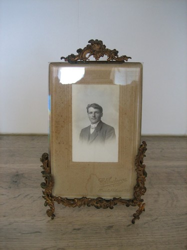 Ancien cadre photo bronze - bronze, &