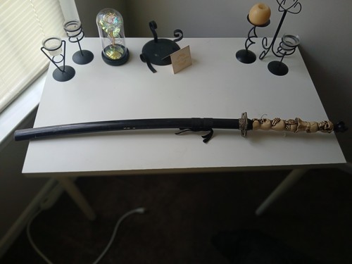 Old rusted skeleton - old, katana
