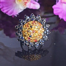Bijou bague TOURNESOL cocktail