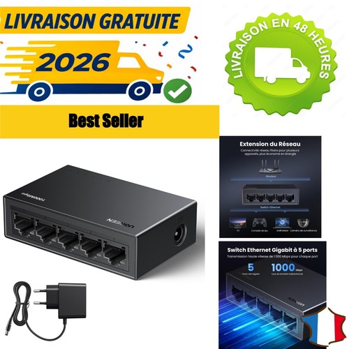 Switch ethernet gigabit ugreen - ethernet,