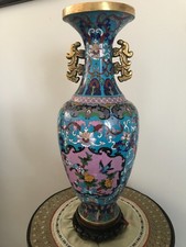 CLOISONNE VASE BRONZE EMAUX