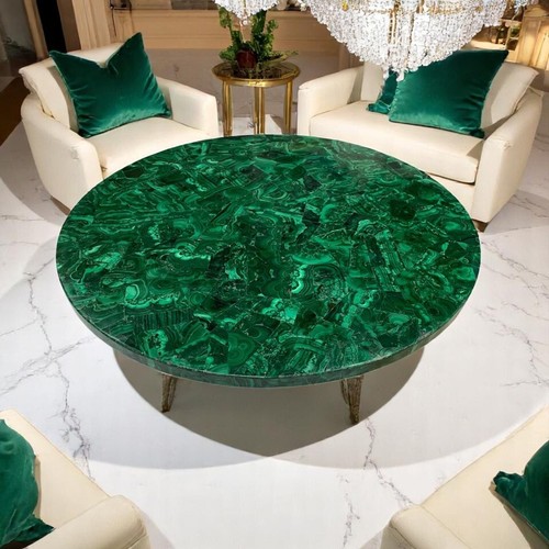 Malachite round green - round,