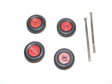 Dinky Toys 570 Peugeot J7 pompier 4 roues + pneus + 2 axes rapide peint en rouge