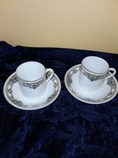 PAIRE DE TASSES PORCELAINE LIMOGES TLB (TOUZE, LEMAITRE&BLANCHER) 1918/1920