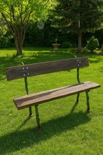 Banc De Jardin En Fonte Et Chêne Massif