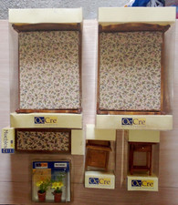 Meuble maison de poupées échelle 1:12ème - Chambre à coucher double -