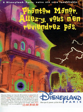 Publicité Advertising 0825  1996     parc attraction Disneyland   Phantom Manor