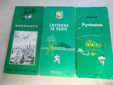 LOT DE 3 GUIDES VERT MICHELIN NORMANDIE, ENVIRONS PARIS, PYRENEES  (274)