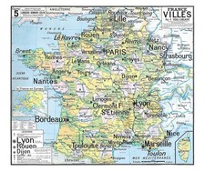 Carte Ecole Vidal Lablache Départements Régions Villes France Rossignol Collège