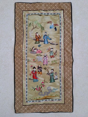 Tapisserie chinoise brodé sur - tapisserie,