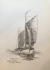 Karl Freede 1908-2000 Leer Tjalk Ostfrison Voilier Wattensegler Mer Du Nord