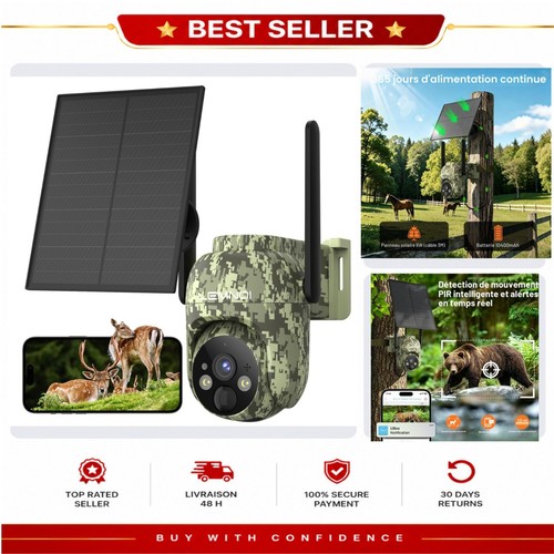 Caméra chasse solaire - chasse, 4g