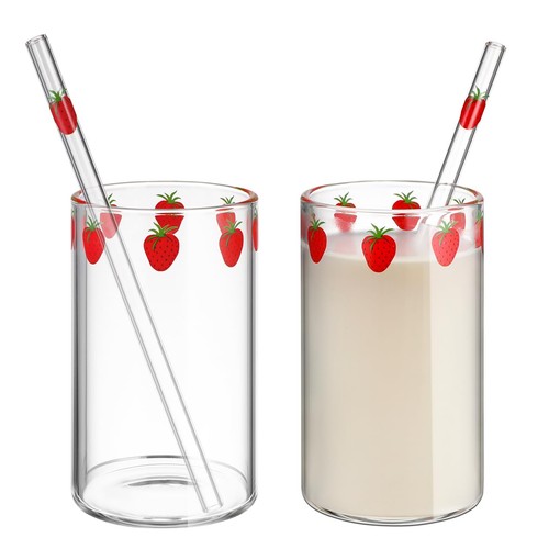 Lot verres fraise - lot, 2