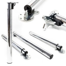 Pied de table Lot de 4 Chromé Réglable en hauteur 70-110cm Jambe Meuble