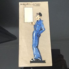 Aquarelle Signé P. Mabit Projet Porte Menu Groom