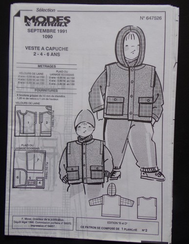Patron modes et travaux - patron,
