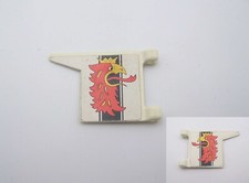 PLAYMOBIL (L732) MOYEN-AGE - Drapeau Chevaliers de l'Aigle Rouge Vintage 3265