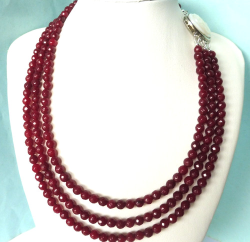 Collier spinelle birman rouge - spinelle,