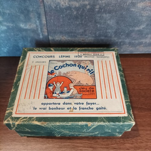 Jouet ancien cochon qui rit - cochon,