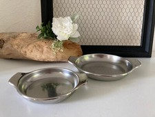 824⚜️ Deux Ancien Plats de Service en Inox Made In France Vintage Ø  18/14 Cm