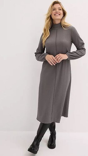 Freemans robe midi crêpe col - freemans,