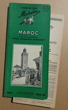 Michelin Guide Vert Maroc 1954-55 avec son supplément hôtels et restaurants