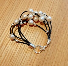 BRACELET NOIR MULTI BRINS