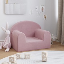 Canapé pour Enfants 2 Places Siège Fauteuil Anthracite Peluche Douce vidaXL