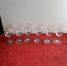 6 Verres A Vin Blanc En Cristal Baccarat Grave Modèle Louis XV et SEVIGNE