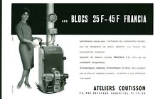 Publicité ancienne chaudière ateliers Coutisson 1959 issue de magazine