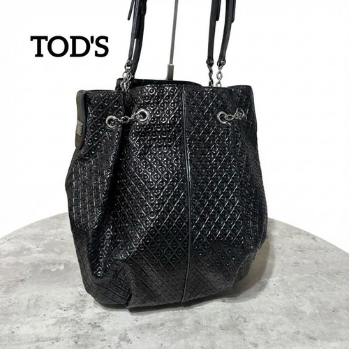 Sac seau cuir verni - en, noir