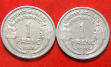 Lot 2 pièces: 1 franc Morlon 1949+ 1949.B