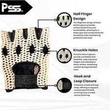 PSS Mitaines Cuir Crochet