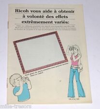 Documentation sur les objectifs interchangeables RICOH type XR et KR