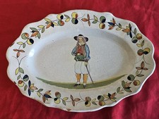 ANCIEN Plat ovale FAÏENCE DE